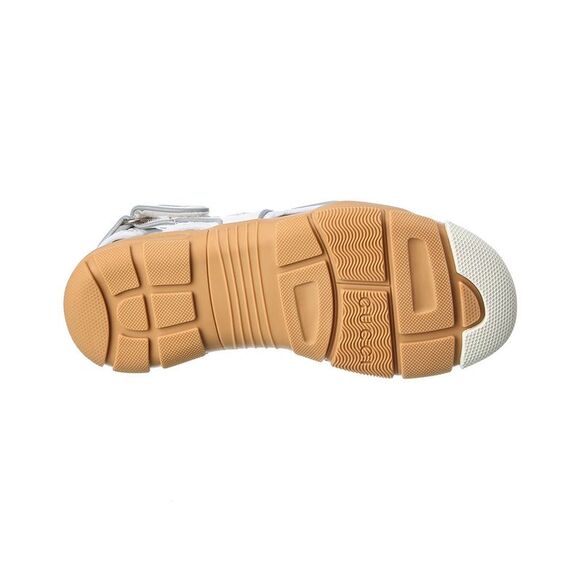 Gucci Leather & Mesh Sandal, White - Picture 4 of 5